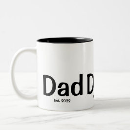 Caneca De Café Em Dois Tons Dad Established New Dad Gift
