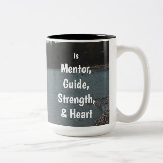 Caneca De Café Em Dois Tons Dad Is Mentor, Guide, Strength & Heart