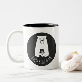 Caneca De Café Em Dois Tons DADA BEAR & ME | Filhos Pais Filha Filho Dada Bear