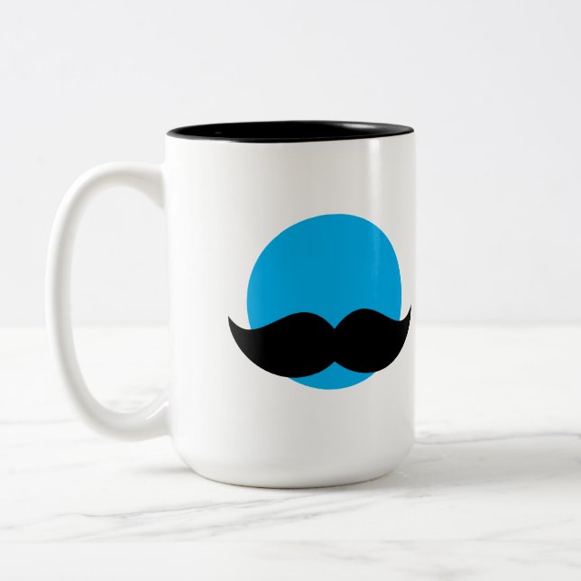Caneca De Café Em Dois Tons DaddyNoob - copo de café com emblema do Moustache (Esquerda)