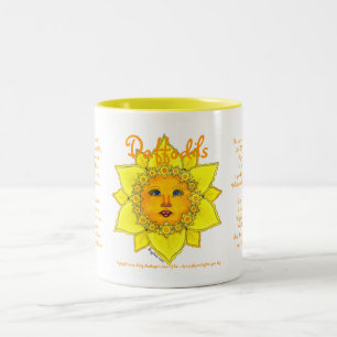 Caneca De Café Em Dois Tons Daffodil ensolarado - caneca de dois tons #4