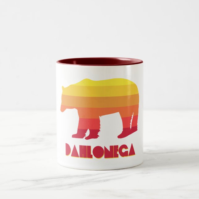 Caneca De Café Em Dois Tons Dahlonega Georgia Rainbow Bear (Centro)