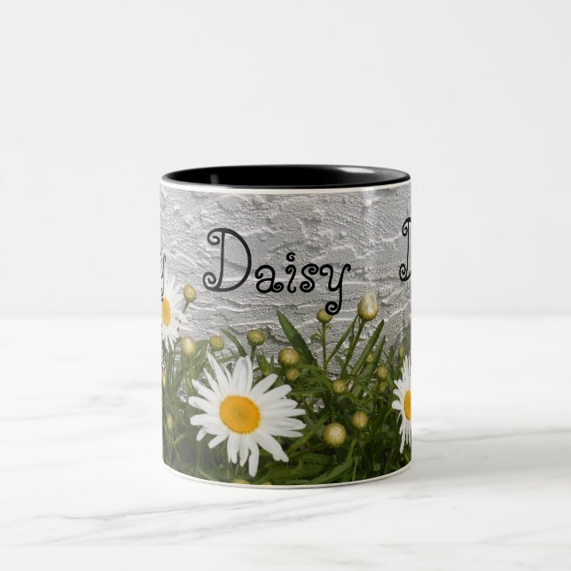 Caneca De Café Em Dois Tons Daisy Happy Daisies Mug (Centro)