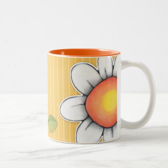 Caneca De Café Em Dois Tons Daisy Joy yellow Mug (Direita)