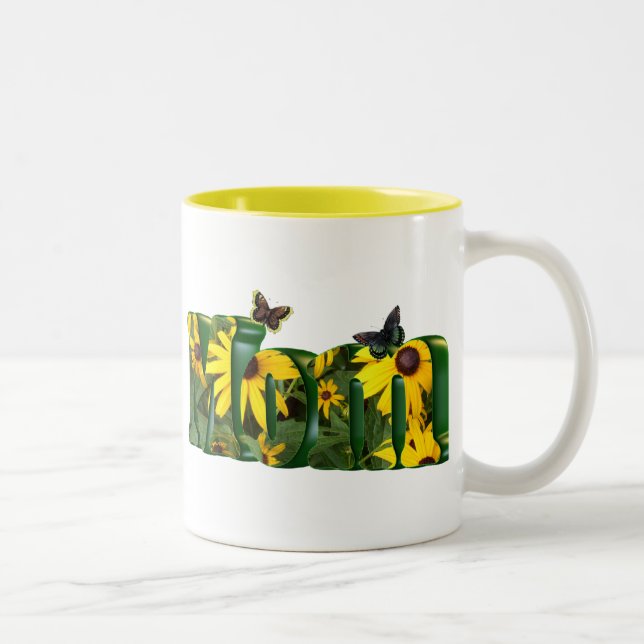 Caneca De Café Em Dois Tons Daisy Mãe Mug (Direita)