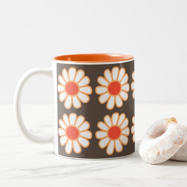 Caneca De Café Em Dois Tons Daisy Simple Brown (Com Donut)