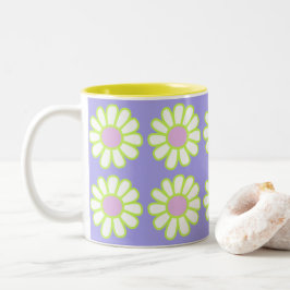 Caneca De Café Em Dois Tons Daisy Simple Lilac