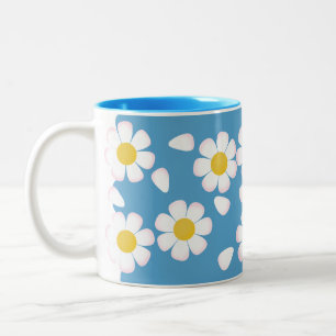 Caneca De Café Em Dois Tons Daisy Sky Springtime Mug