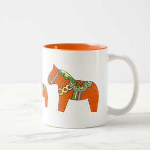 Caneca De Café Em Dois Tons Dala Horses Mug