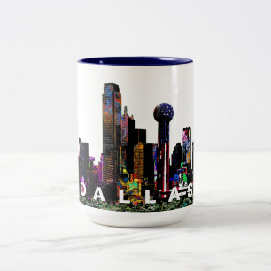 Caneca De Café Em Dois Tons Dallas no grafite