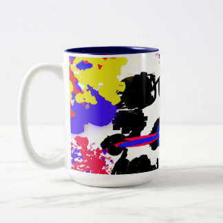 Caneca De Café Em Dois Tons Dalmama de Verão 4 de julho