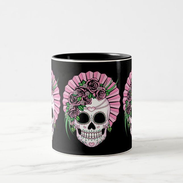 Caneca De Café Em Dois Tons Dama Caveira Açucarada (Centro)