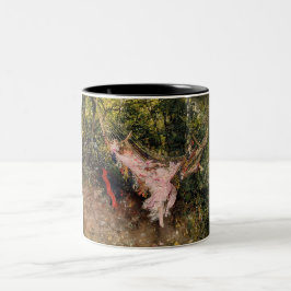 Caneca De Café Em Dois Tons Dama descansando em uma rede (por Giovanni Boldini