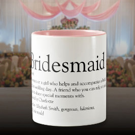 Caneca De Café Em Dois Tons Damas de honra Favor Personalizado Definição