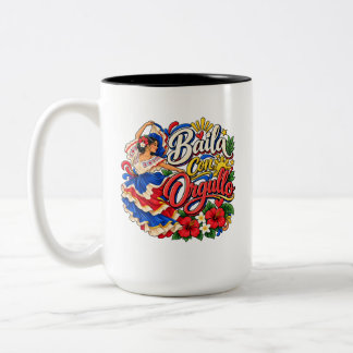 Caneca De Café Em Dois Tons Dança Com Orgulho – Dança Folclórica Latina Colori