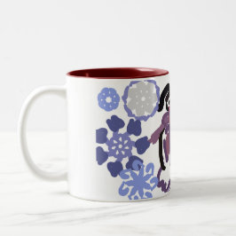 Caneca De Café Em Dois Tons Dança do açúcar ameixa 