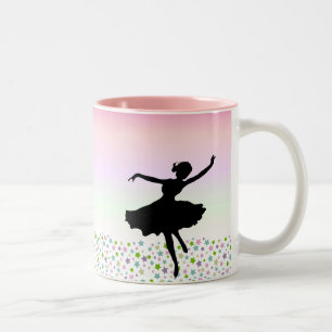 Caneca De Café Em Dois Tons Dança entre as estrelas - por do sol cor-de-rosa