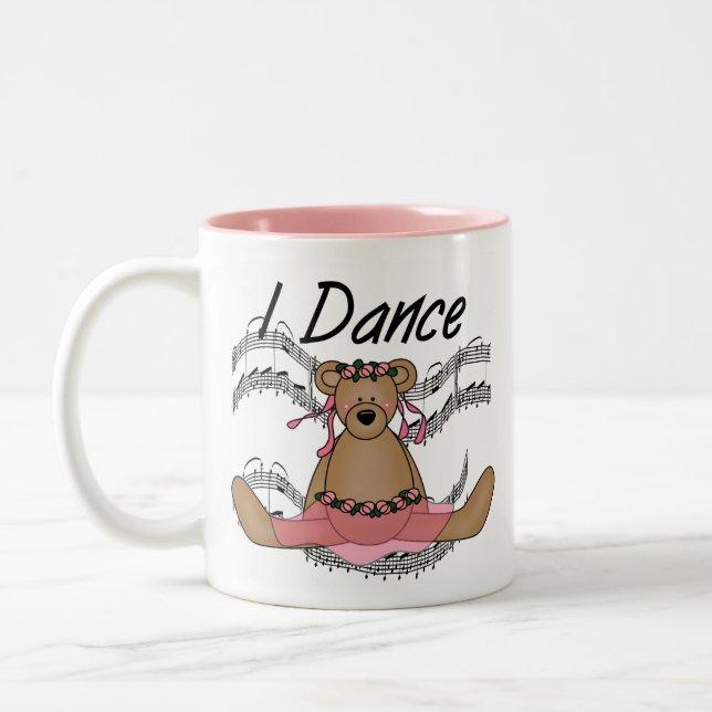 Caneca De Café Em Dois Tons Dançarino de balé do urso (Esquerda)