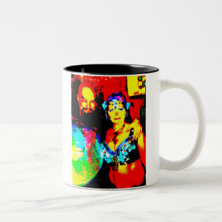 Caneca De Café Em Dois Tons Dançarino de barriga e Ming