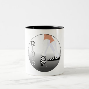 Caneca De Café Em Dois Tons Dançarino Irlandês - Sapato Macio - Rince