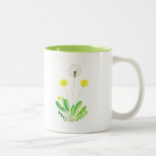 Caneca De Café Em Dois Tons Dandelion Delight Mug De Duas Toneladas (Mão Dire