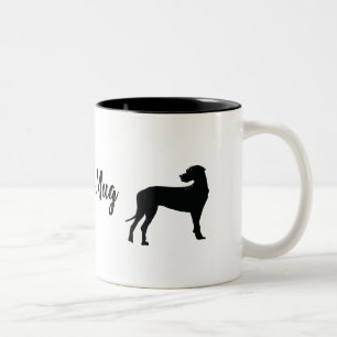 Caneca De Café Em Dois Tons Dane Preto, Cachorro Grande
