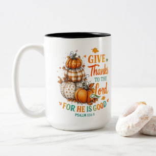 Caneca De Café Em Dois Tons Dar Obrigados para...