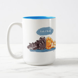 Caneca De Café Em Dois Tons DARE 2 SHARE CATS de Jeff Willis Art