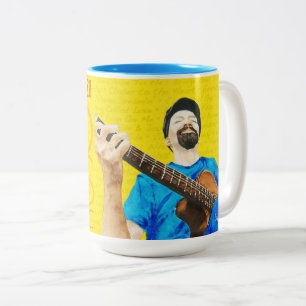 Caneca De Café Em Dois Tons Daryl Shawn: 100 dias de café musical ao vivo Mug