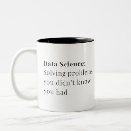 Caneca De Café Em Dois Tons Data Science Mug - Resolvendo problemas