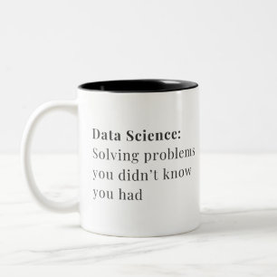 Caneca De Café Em Dois Tons Data Science Mug - Resolvendo problemas