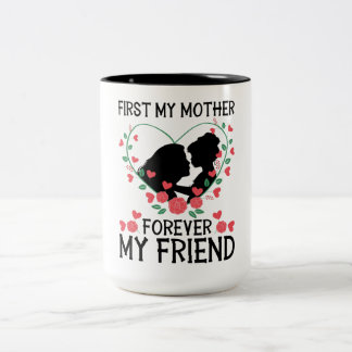 Caneca De Café Em Dois Tons Daughter Kissing Mom – First My Mother