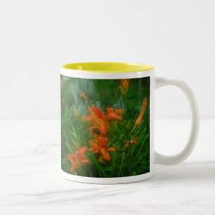 Caneca De Café Em Dois Tons Daylílias laranja