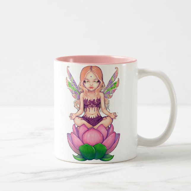 Caneca De Café Em Dois Tons De "caneca da fada Lotus" (Direita)