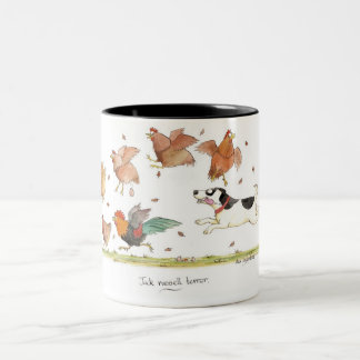 Caneca De Café Em Dois Tons De "caneca do terror Jack Russell"
