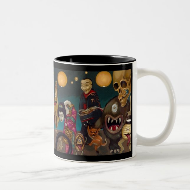 Caneca De Café Em Dois Tons De "caneca Hyakki Yakō" (Direita)
