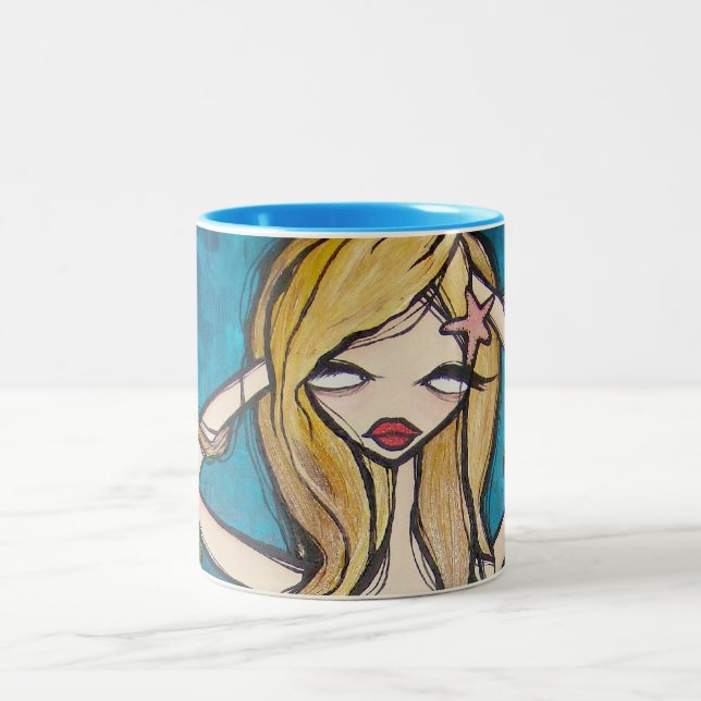 Caneca De Café Em Dois Tons De "caneca muitas águas", azul (Centro)