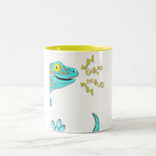 Caneca De Café Em Dois Tons De "geco de chamada bonito de Tokay do geco Gekko"