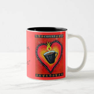 Caneca De Café Em Dois Tons De "imagem dobro do amor Java"