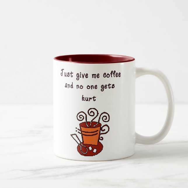 Caneca De Café Em Dois Tons Dê-me o café (Direita)