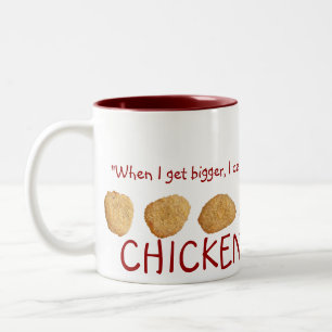 Caneca De Café Em Dois Tons De "pepitas galinha"