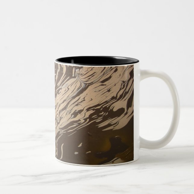 Caneca De Café Em Dois Tons De "redemoinho Yin Yang " (Direita)