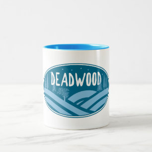 Caneca De Café Em Dois Tons Deadwood Dakota do Sul ao Ar Livre