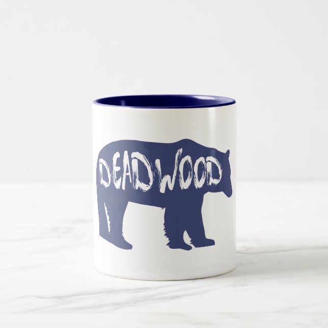 Caneca De Café Em Dois Tons Deadwood South Dakota Bear (Centro)