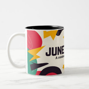 Caneca De Café Em Dois Tons Décimo Junto Festivo Celebração da Liberdade Desen