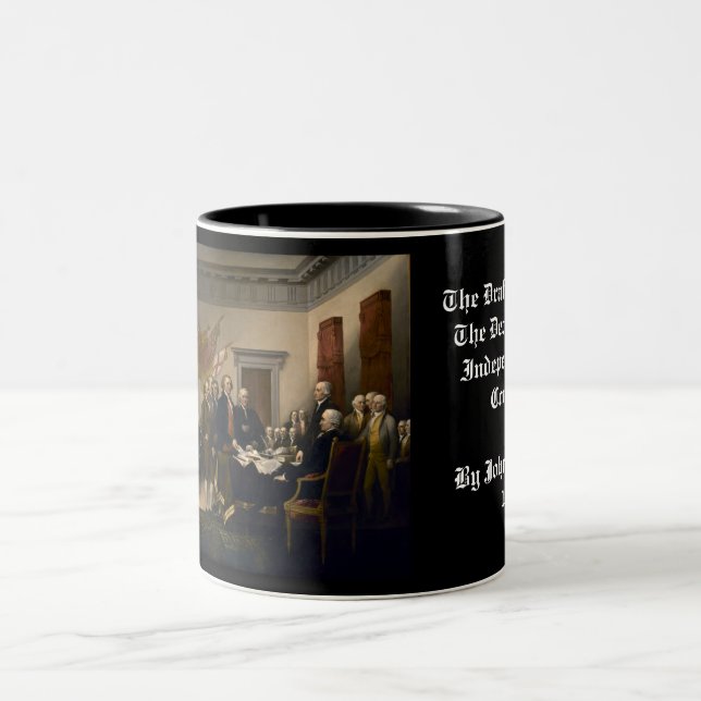 Caneca De Café Em Dois Tons Declaração de independência apresentada ao (Centro)