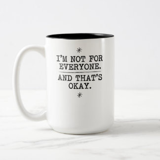 Caneca De Café Em Dois Tons Declaração Gráfica de Individualidade Serifada Vin