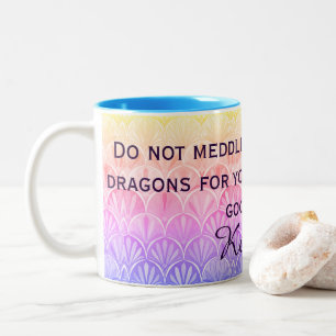 Caneca De Café Em Dois Tons Deco Scallops Não Se Medineiem Em Assuntos De Drag