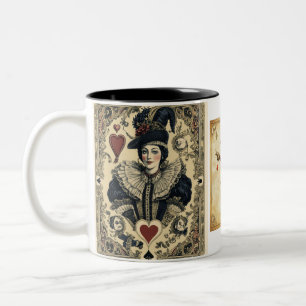 Caneca De Café Em Dois Tons Decodificação da placa Vintage