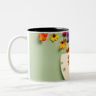 Caneca De Café Em Dois Tons Decor Doméstico Moderno, Peça de Destaque de Atual